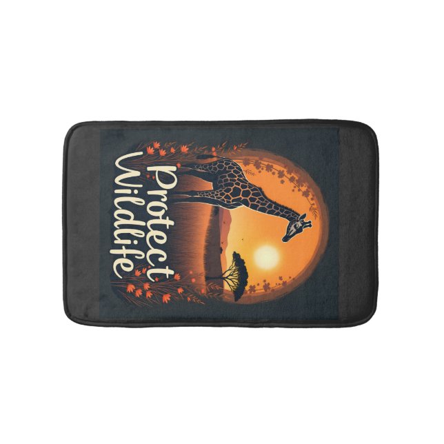 Giraffe of the Savanna Tank Top Bath Mat (Front)