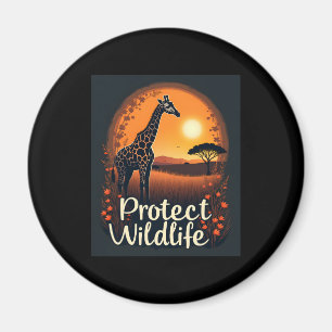 Giraffe of the Savanna Tank Top Magnet