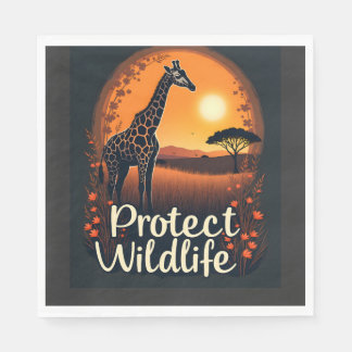 Giraffe of the Savanna Tank Top Napkin