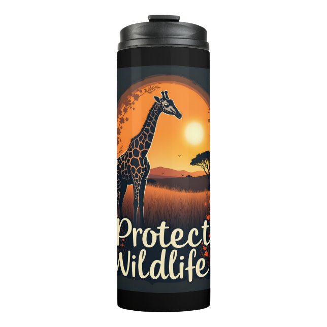 Giraffe of the Savanna Tank Top Thermal Tumbler (Front)