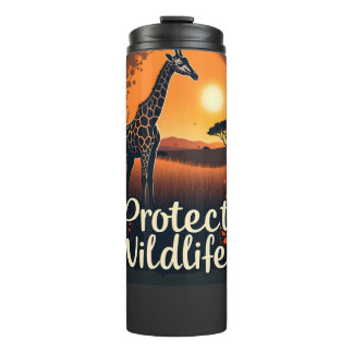 Giraffe of the Savanna Tank Top Thermal Tumbler