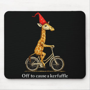 Giraffe Off To Cause A Kerfuffle Mouse Mat