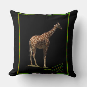 Giraffe on Black Cushion