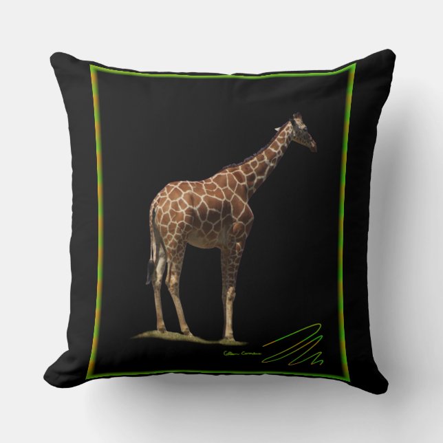 Giraffe on Black Cushion (Front)