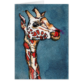 giraffe on blue