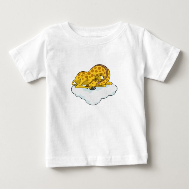 Giraffe on Clouds Baby T-Shirt (Front)