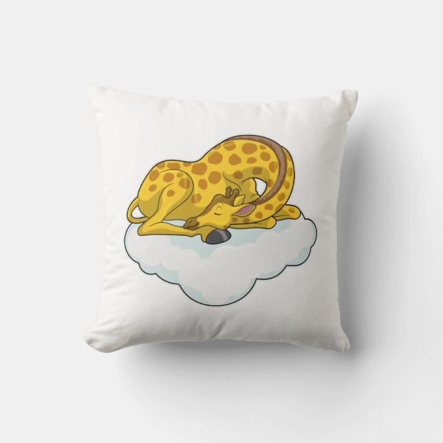 Giraffe on Clouds Cushion (Front)