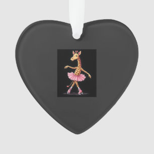 Giraffe On Roller Skates In Pink Tutu Tank Top Ornament