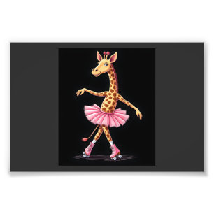 Giraffe On Roller Skates In Pink Tutu Tank Top Photo Print