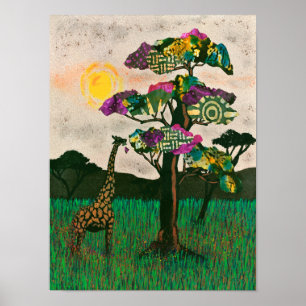 Giraffe on the Planes of Africa Poster