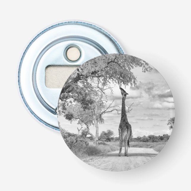 Giraffe on the road bottle opener (Front)