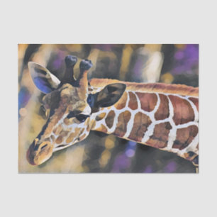 Giraffe Painting art Vintage Tissue Paper