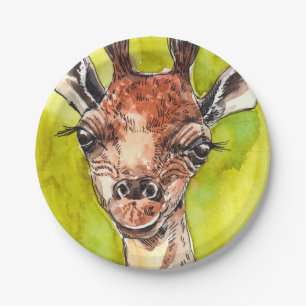 Giraffe Paper Plate