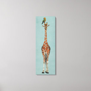 GIRAFFE & PARROT CANVAS PRINT