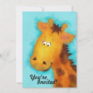 Giraffe Party Personalised Invitations