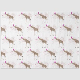 Giraffe Partying Safari Animals Having a Party   Tissue Paper