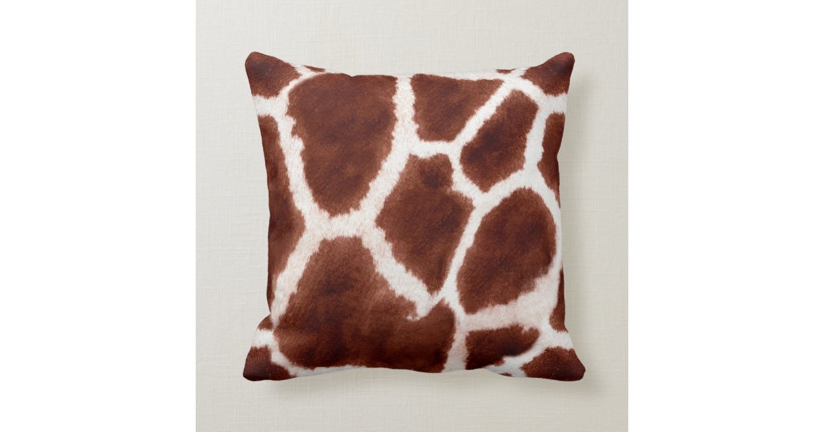 Giraffe Pattern Animal Print Cushion Zazzle.co.uk