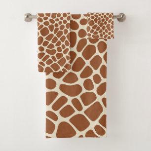 Giraffe Pattern Bath Towel Set