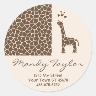 Giraffe Pattern Envelope Seal (Brown)