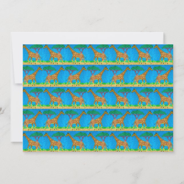 Giraffe (pattern) - Greeting Card (Front)