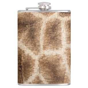 Giraffe pattern hip flask