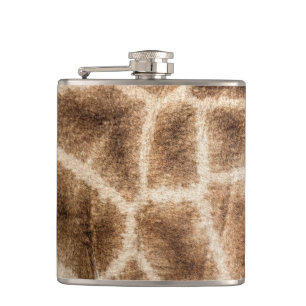 Giraffe pattern hip flask