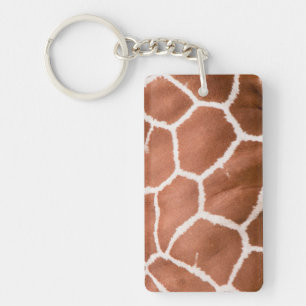 Giraffe pattern key ring