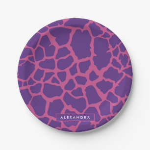 Giraffe Pattern Paper Plate