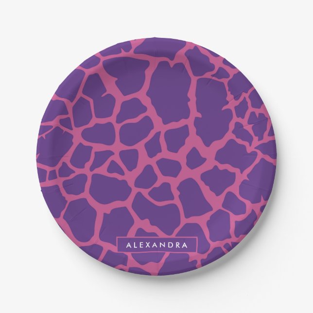 Giraffe Pattern Paper Plate (Front)