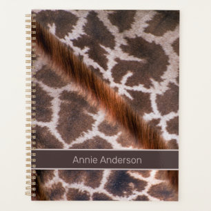 Giraffe Pattern Personalised Name Planner