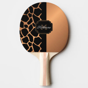 Giraffe Pattern Ping Pong Paddle