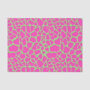 Giraffe Pattern Pink and Green  Tissue Paper