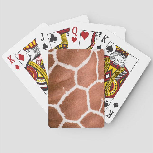 Giraffe pattern playing cards (Back)