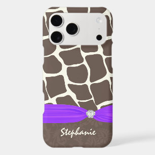 Giraffe Pattern Printed Ribbon and Rhinestone