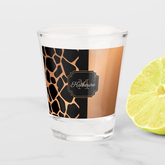 Giraffe Pattern Shot Glass (Front)