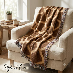 Giraffe Pattern Stylish Cosy Living Room Throw Blanket