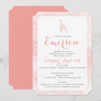 Giraffe Pattern Watercolor Texture Baby Shower