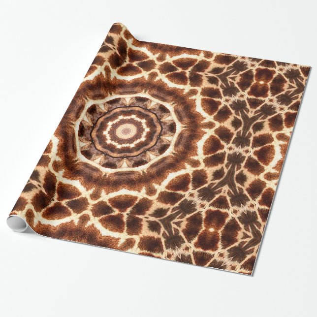 Giraffe Pattern_ Wrapping Paper (Unrolled)