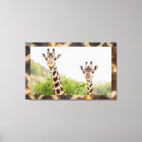 Giraffe Peek-a-boo Portrait Wall Art