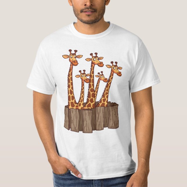 Giraffe Peek Squad – Fence Friends Tee (Front)