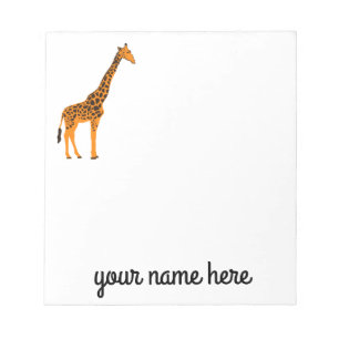 Giraffe Personalised Stationery Notepad