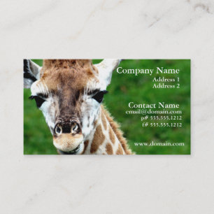 Giraffe Photo Business Card