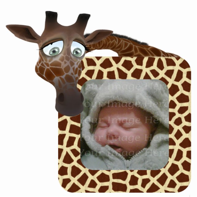 Giraffe Photo Frame Standing Photo Sculpture (Front)