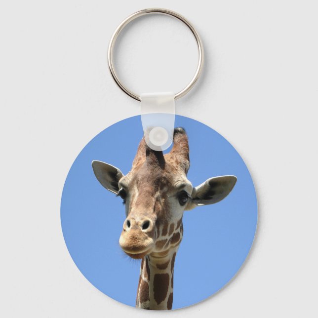 Giraffe Photo Key Ring (Front)