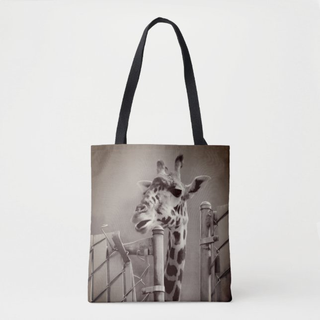 Giraffe Photograph - Vintage Style Tote Bag (Front)