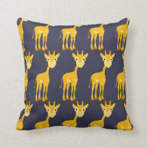 Giraffe Pillow - Illustrated Print