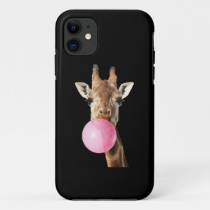Giraffe Pink Bubble Gum Cute Funny Animal Lover iPhone 11 Case
