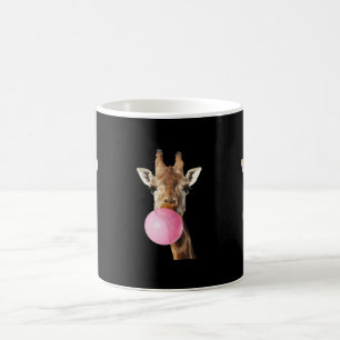  Giraffe Pink Bubble Gum Cute Funny Animal Lover  Coffee Mug