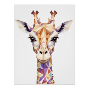 Giraffe Playful Adorable Fun Animal Colourful Joy Poster