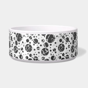 Giraffe Polka Dot Black and Light Grey Print